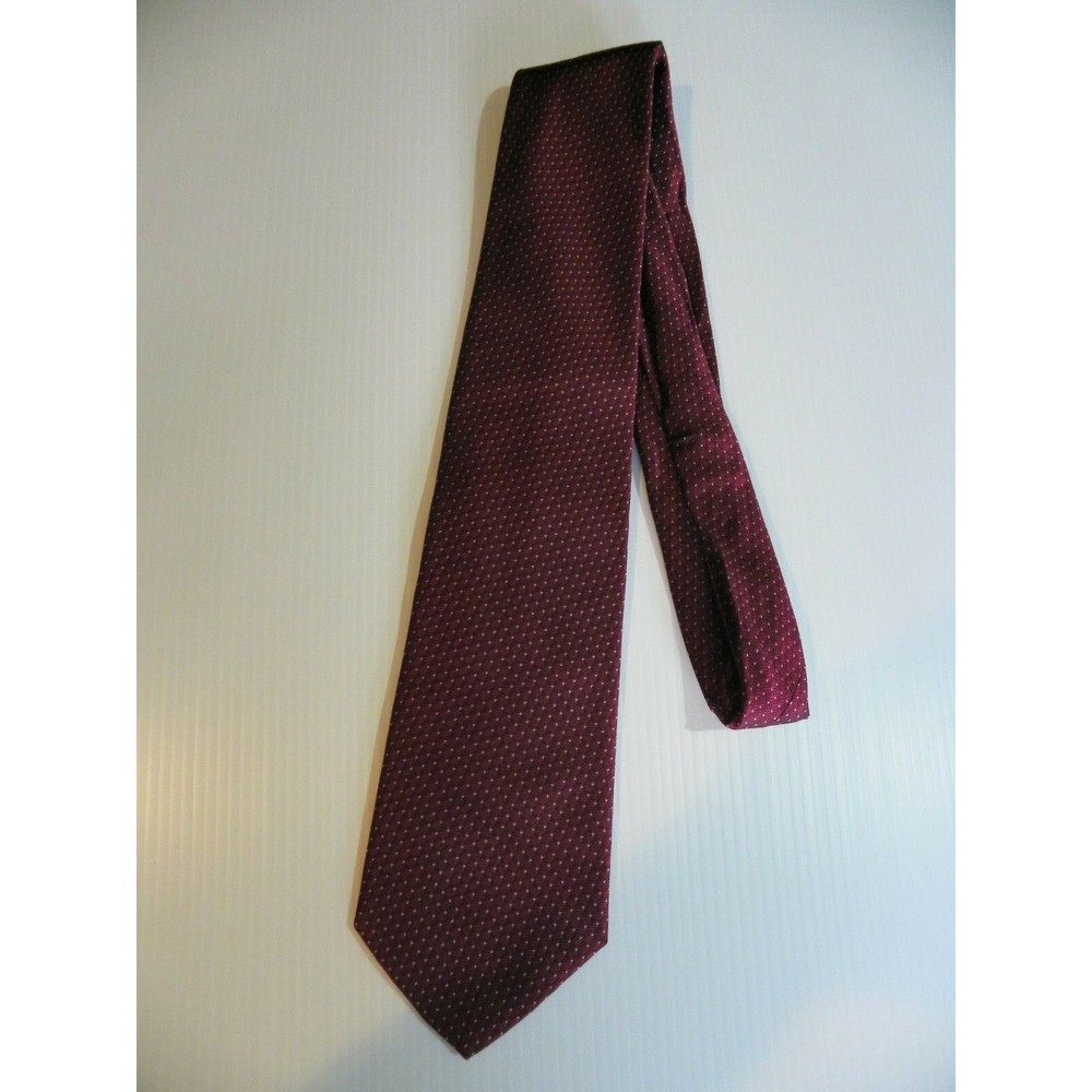 Jones New York 100% Silk Tie - Red Geometric Pattern